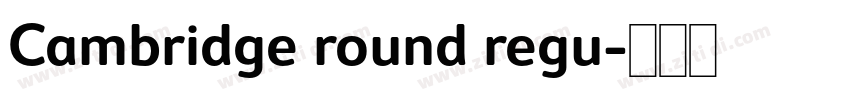 Cambridge round regu字体转换